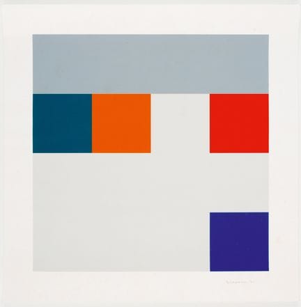 卡米尔·格雷泽（1892-1980）
《位移》（1971）
 
 彩色丝网版画，右下角签名并注明日期