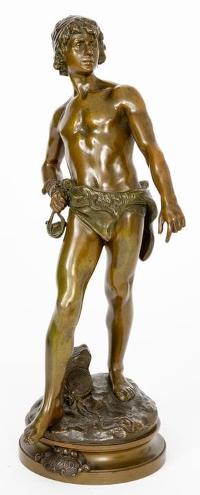 Louis Auguste MOREAU (1855–1919)
David 
 
 Bronze,