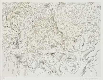 安德烈·马松（André MASSON，1896-1987）
《洛特的沉思》，洛特与他的女儿们 
 