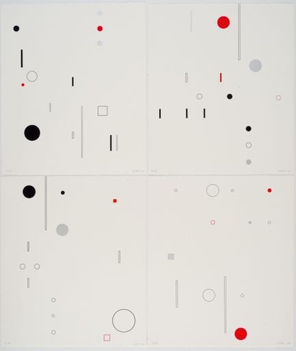 丽塔·恩斯特 (1956)
《Spazio》I-IV/2004 
 
 纸本彩色丝网印刷，4/40，