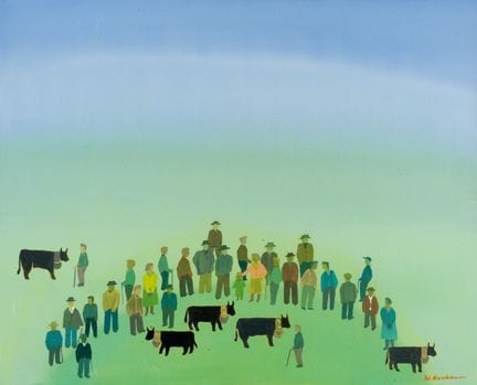 沃尔特·努斯鲍姆（1913-1984）
《阿尔卑斯山下山》
 
 布面油画，署名
 
 
 81 ×