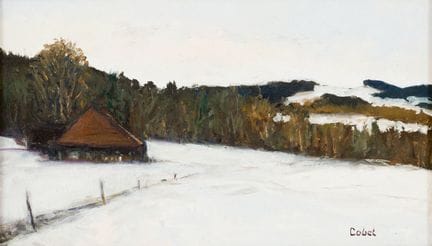 科贝特（1940-2021）
《冬日静景》
 
 布面油画，右下角签名
 
 
 27 × 46 厘