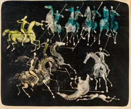 汉斯·埃尔尼（Hans ERNI，1909-2015）
《骑手》（Die Reiter），手持长矛的