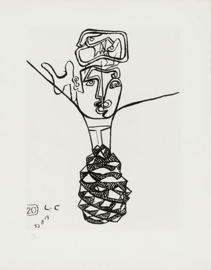 勒·柯布西耶（1887-1965）
Unité 20 
 
 蚀刻与水彩蚀刻，IV/X，版面左下角带