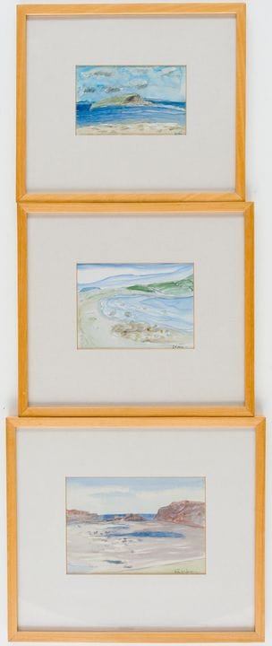 肖恩·麦克斯威尼（1935-2018）
海岸风景 
 
 3幅素描，纸本水彩与石墨，用铅笔和圆珠笔签