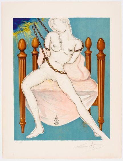萨尔瓦多·达利（1904-1989）
《塞西尔的贞洁》 
 
 纸本彩色石版画，PC 5(9)，略有