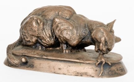 Emmanuel FRÉMIET (1824–1910)
„Chatte mangeant ses 