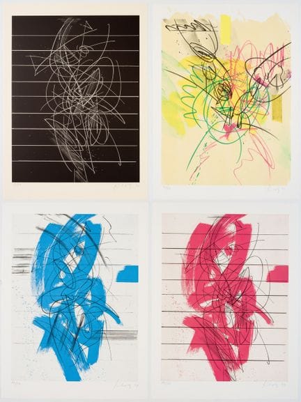 伦茨·克洛茨（1925-2017）
抽象的色彩与线条 
 4件版画作品：
《Macht Figur》