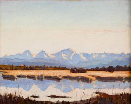 西奥多·施特赖特（Theodor STREIT，1905-1986）
《晚霞》 
 
 硬板油画，画