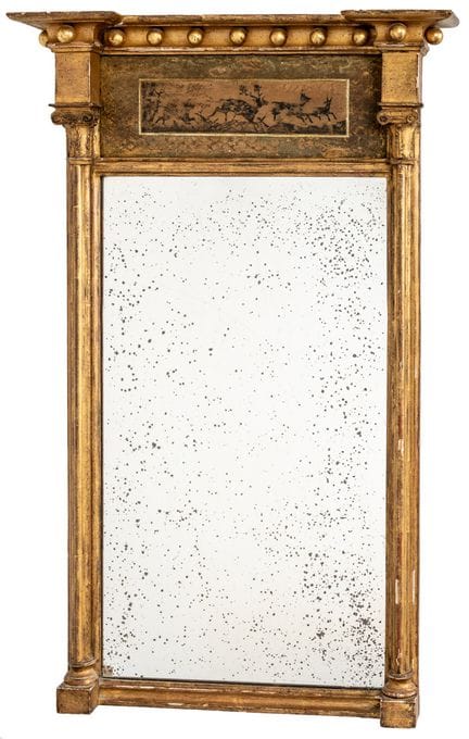 MIROIR DE STYLE NÉOCLASSIQUE AVEC MOTIFS DE CHASSE