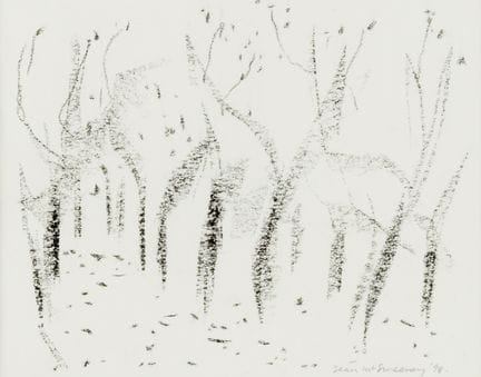 肖恩·麦克斯威尼（1935-2018）
抽象树木风景 
 
 纸本炭笔画，铅笔签名并标注“97”年份