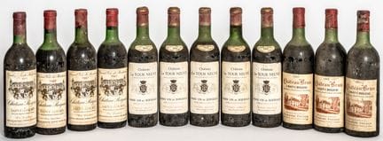 12 瓶葡萄酒
品种和年份各异。（见图）
