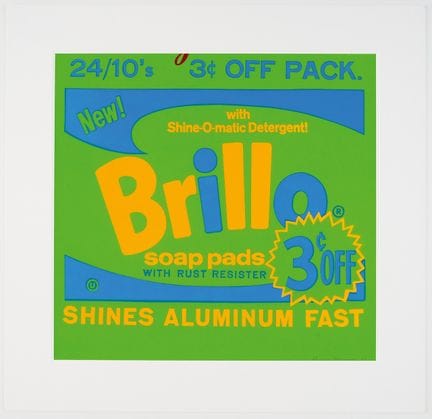 安迪·沃霍尔（1928-1987）
《BRILLO》，广告海报 
 
 纸本彩色丝网印刷，用圆珠笔签