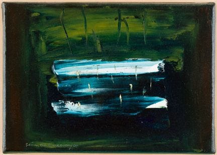 肖恩·麦克斯威尼（1935-2018）
《沼泽深处的池塘》  
布面油画，画作上签名并标注日期“00