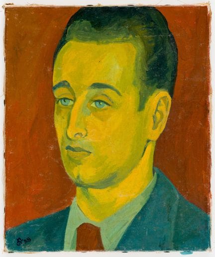 玛尔塔·GY（1911-1966）
《青年男子肖像》
 
 布面油画，署名并标注日期“38”
 
 
