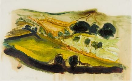 玛丽·唐纳利 (1964)
《绿色与光线的突然迸发》，抽象画 
 
 油画，绘于描图纸上，背面覆有纸