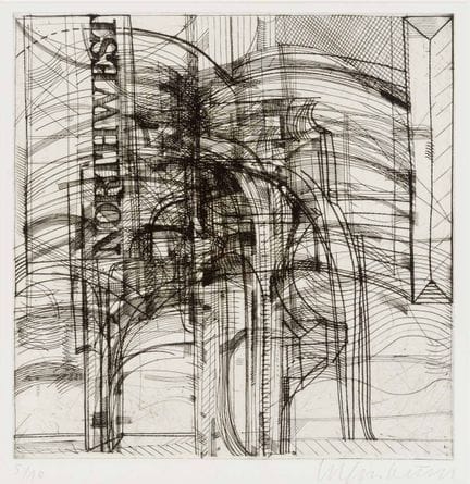 伯恩哈德·卢金布赫尔（1929-2011）
《西北》 
 
 铜版画，纸本，第5号（共10幅），铅笔