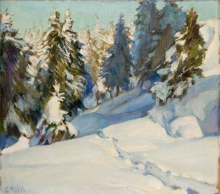 恩斯特·二世·霍德尔（Ernst II HODEL，1881-1955）
《冬日风景》 
 
 纸板