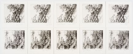 威尔弗里德·莫泽（1914-1997）
两种不同的设计 
 
 10幅纸上蚀刻版画，总版数75，各版