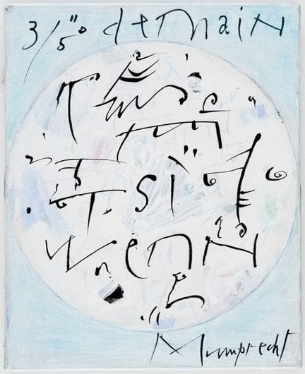 沃尔特·鲁道夫·穆普雷希特（1918-2019）
《3 / 5 demain》，带文字的抽象作品 
