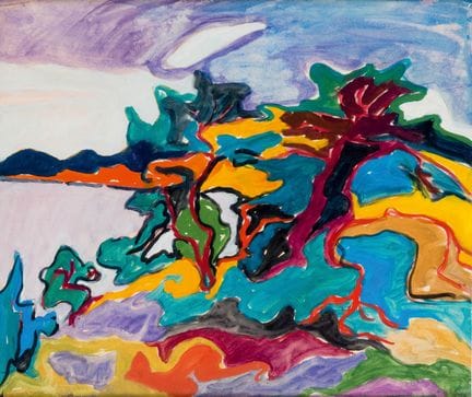 Martin Peter FLÜCK (1935)
Paisaje ribereño con árb