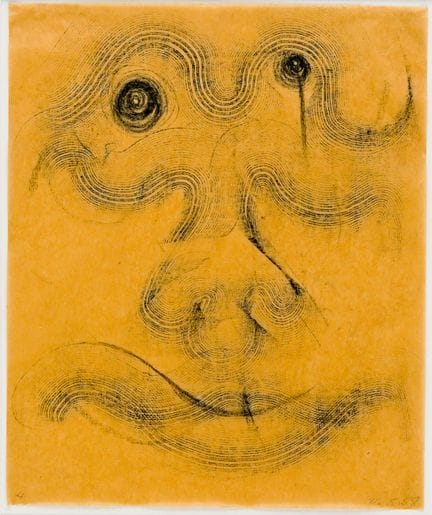 未知画家
超现实主义面孔 
 
 炭笔画于日本纸上，未署名，背面用铅笔标注日期“22.5.58” 
