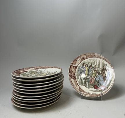 SARREGUEMINES, 12-teiliges Dessertteller-Set aus S