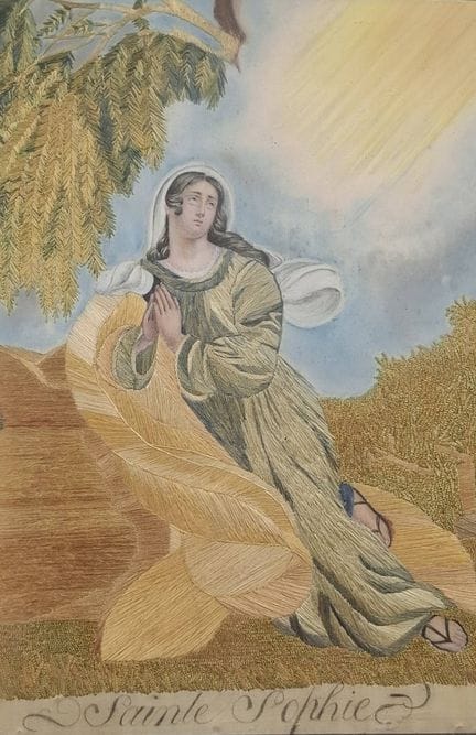 RELIGIOSA – Stickerei im Laufstich mit mehrfarbige
