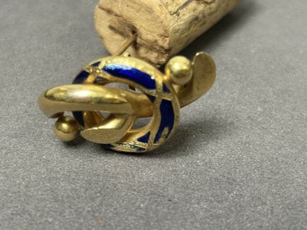 Modernistische Brosche aus 750er Gelbgold (18 Kara