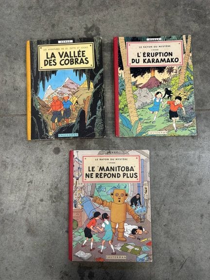 HERGÉ - Set di 3 album di Jo, Zette e Jocko:
- La 