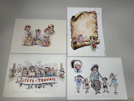Jean DAMIANO, genannt Jan (XX)
Set mit 4 betitelte