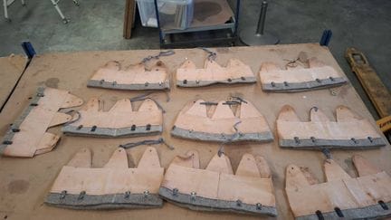 Lot de 10 coiffes intérieures en cuir de casques f