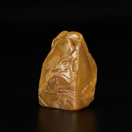 Un sello de piedra Tianhuang, tallado con la técni