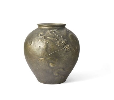 Ōshima Joun (Japón, 1858-1940) Gran jarrón de bron