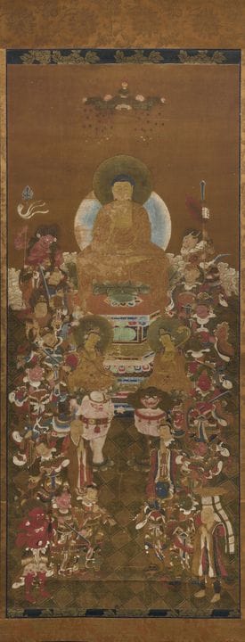SHAKA NYORAI CON SUS ACOMPAÑANTES
Japón, principio