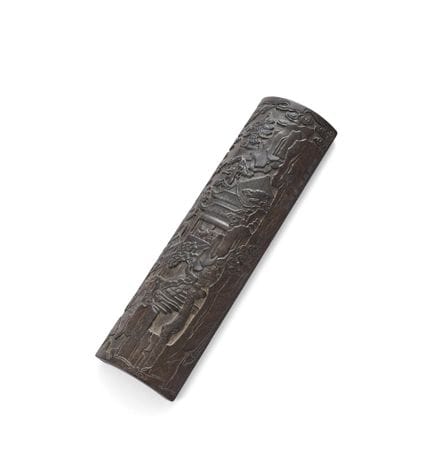Una medida de té de madera maciza de zitan, con un
