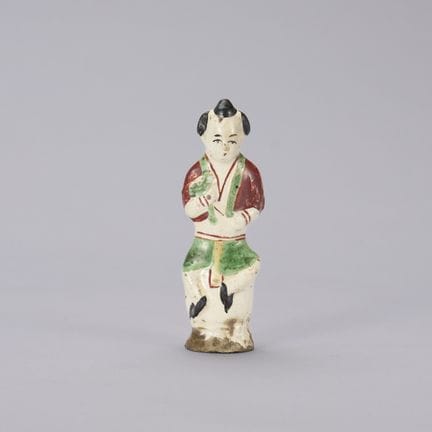 Figura de un horno de Cizhou. Realizada en esmalte