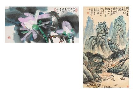Yang Yuzhi, una pintura paisajística, y Huang Yong