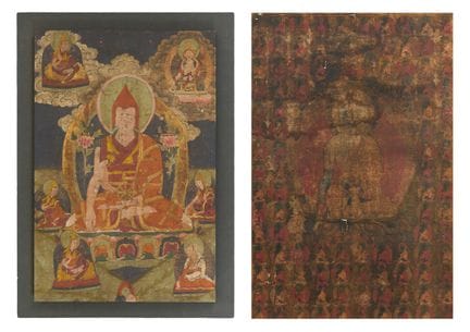 Dos thangkas tibetanas. Dos thangkas budistas tibe