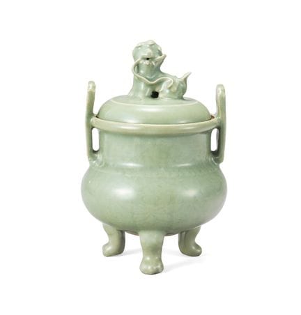 Un incensario de tres patas de celadón de Longquan