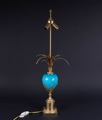 In the style of MAISON CHARLES. 
Desk lamp. 
Turqu