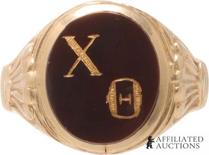 Bague de la fraternité Theta Chi en or 10 carats e