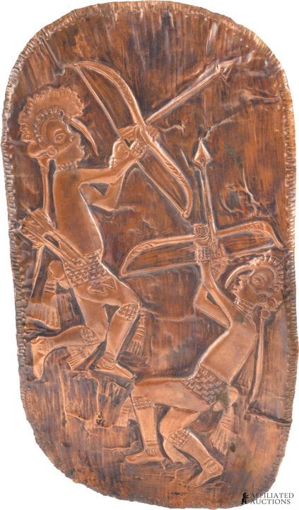 Plaque de cuivre représentant la mythologie missis