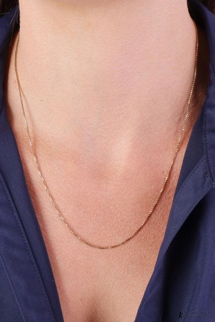Collier à maillons en or jaune 14 carats, chaîne «