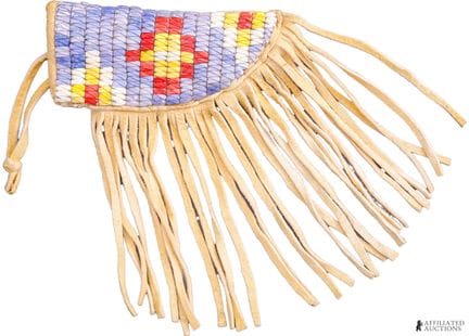 Étui amérindien à motifs géométriques  Étui amérin