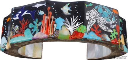 Bracelet rigide « Aquarium » en argent sterling 92