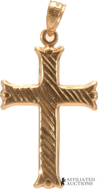 Pendentif croix en or 14 carats  Pendentif en form