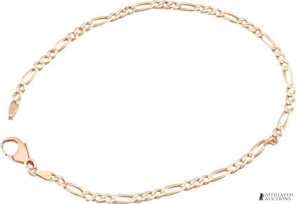 Bracelet à maillons Figaro en or 14 carats  Un bra