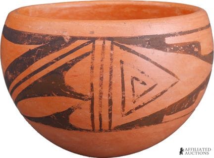 Pot navajo signé Clarice Eskeets  Pot modelé et pe
