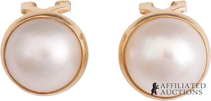 Parure de boucles d'oreilles en or jaune 14 carats